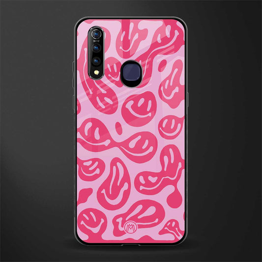 acid smiles bubblegum pink edition glass case for vivo z1 pro image