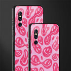 acid smiles bubblegum pink edition glass case for vivo v15 pro image-2