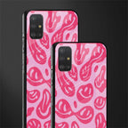 acid smiles bubblegum pink edition glass case for samsung galaxy a51 image-2