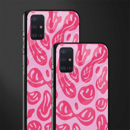 acid smiles bubblegum pink edition glass case for samsung galaxy a71 image-2