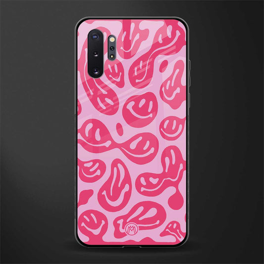 acid smiles bubblegum pink edition glass case for samsung galaxy note 10 plus image