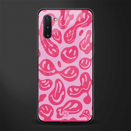 acid smiles bubblegum pink edition glass case for samsung galaxy note 10 image