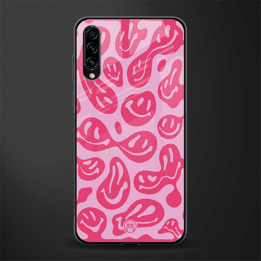 acid smiles bubblegum pink edition glass case for samsung galaxy a70s image