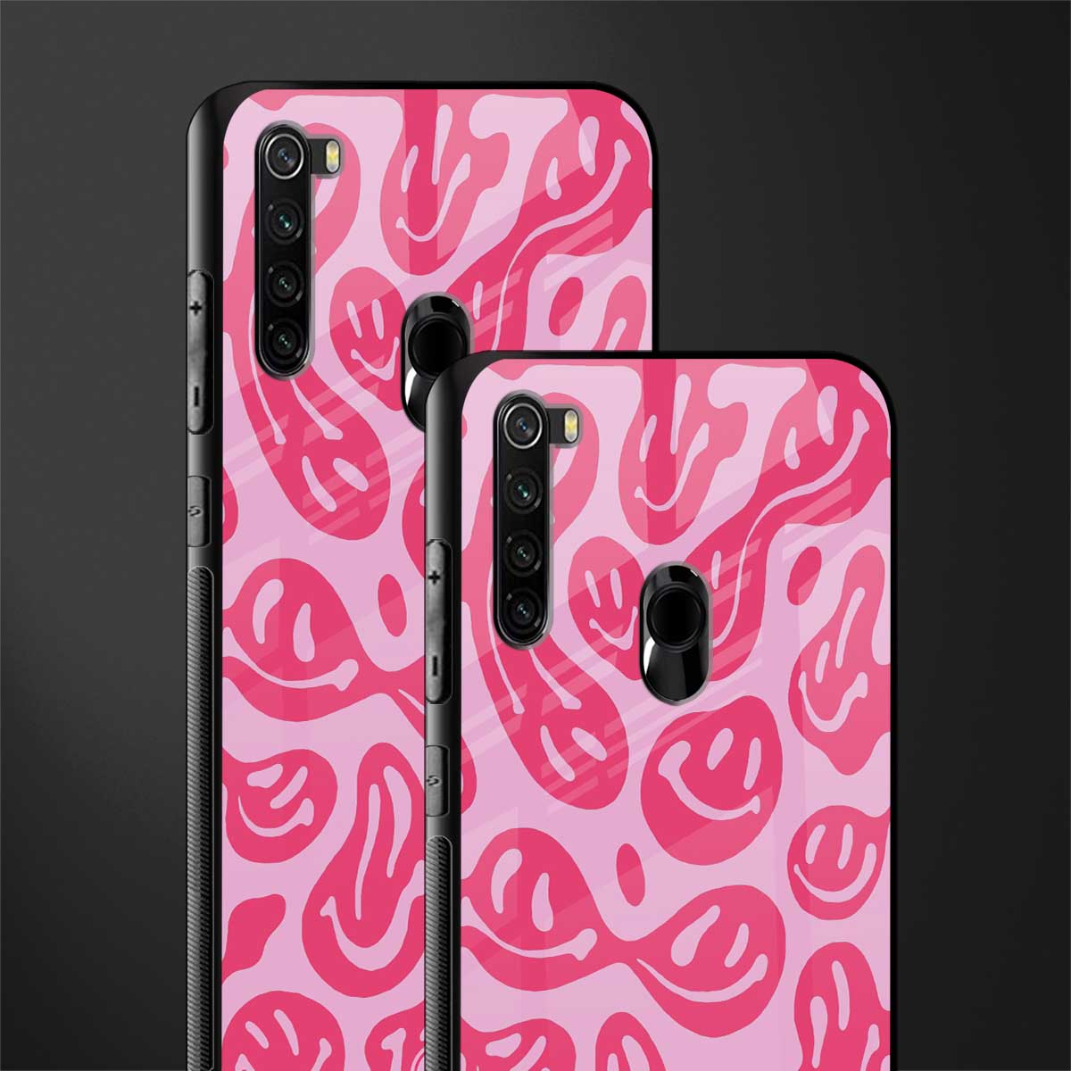 acid smiles bubblegum pink edition glass case for redmi note 8 image-2