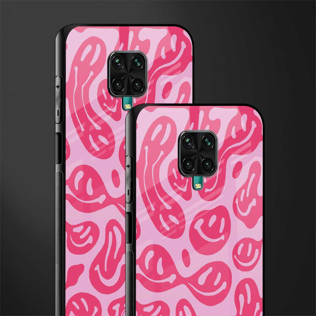 acid smiles bubblegum pink edition glass case for poco m2 pro image-2