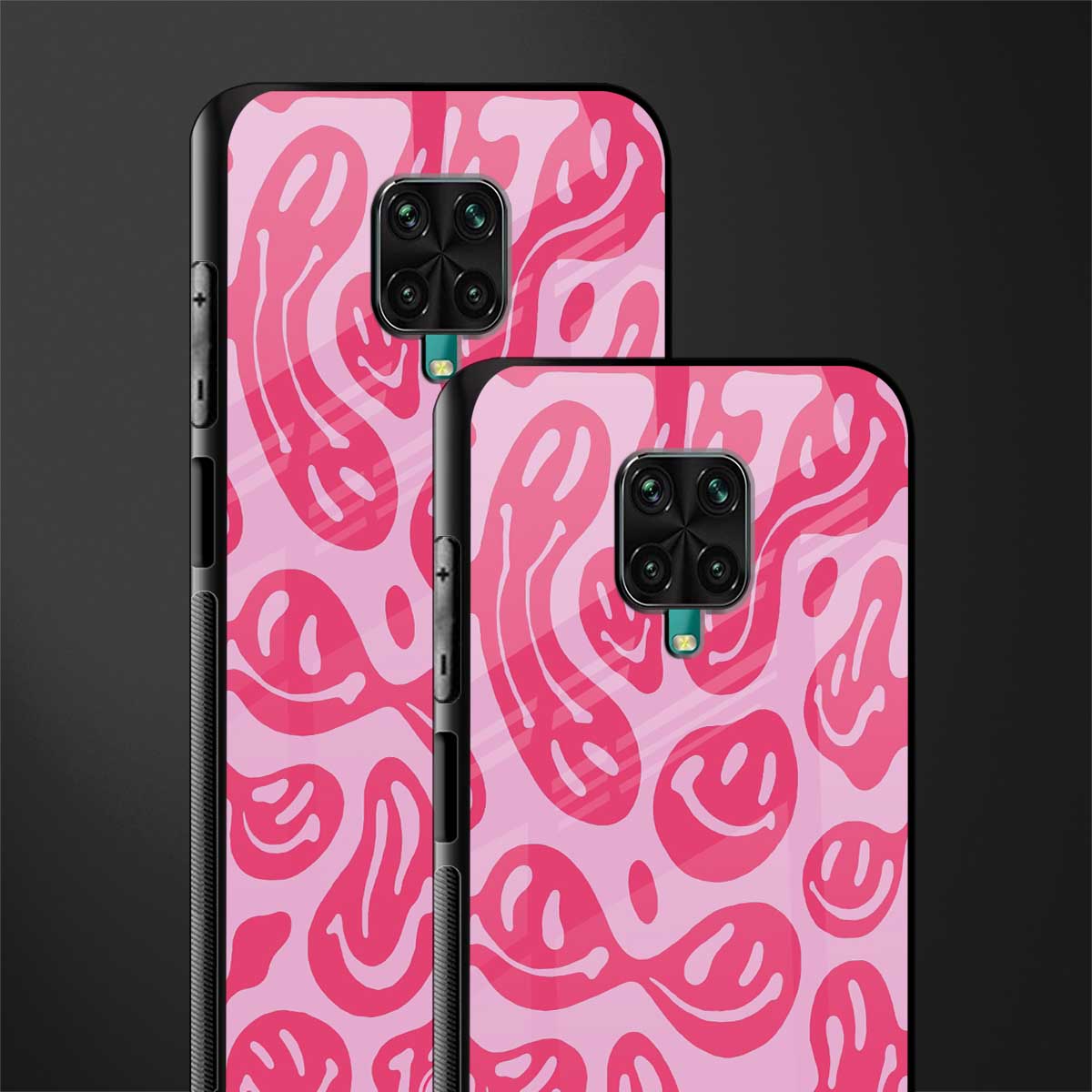 acid smiles bubblegum pink edition glass case for redmi note 9 pro max image-2