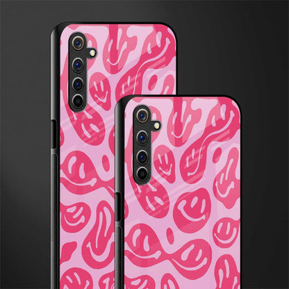 acid smiles bubblegum pink edition glass case for realme 6 image-2