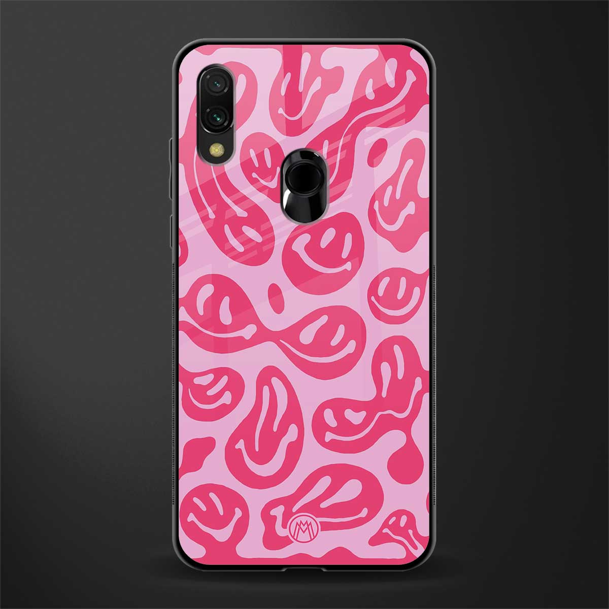acid smiles bubblegum pink edition glass case for redmi y3 image