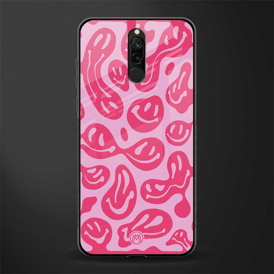acid smiles bubblegum pink edition glass case for redmi 8 image