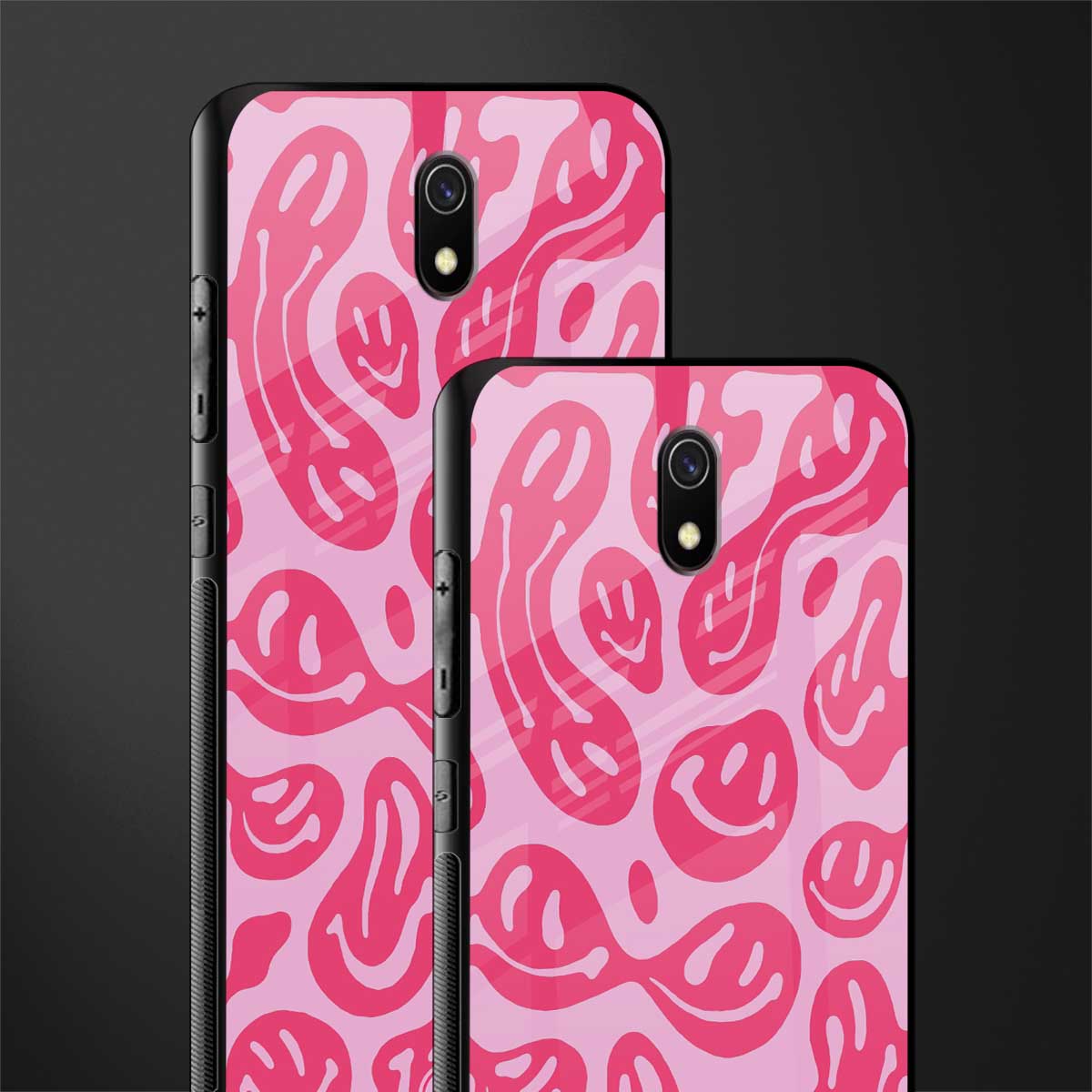 acid smiles bubblegum pink edition glass case for redmi 8a image-2