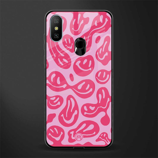 acid smiles bubblegum pink edition glass case for redmi 6 pro image