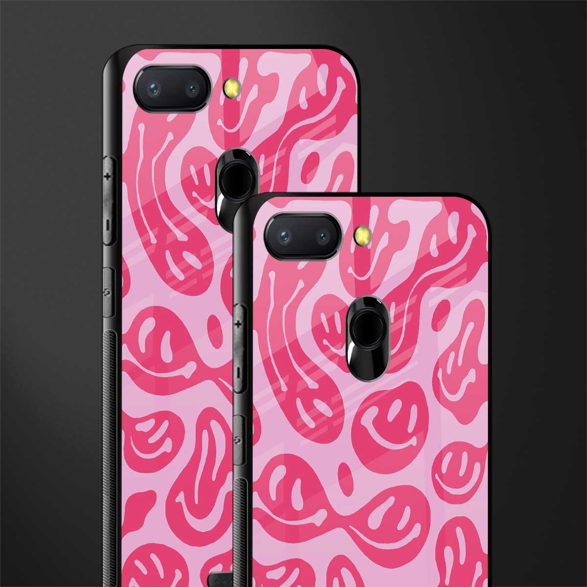 acid smiles bubblegum pink edition glass case for redmi 6 image-2