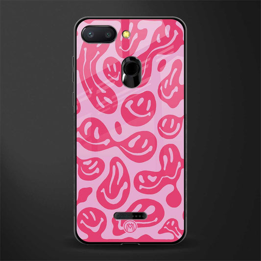 acid smiles bubblegum pink edition glass case for redmi 6 image