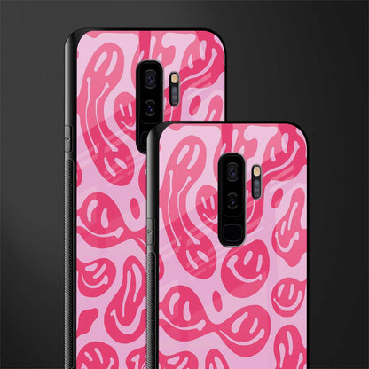 acid smiles bubblegum pink edition glass case for samsung galaxy s9 plus image-2