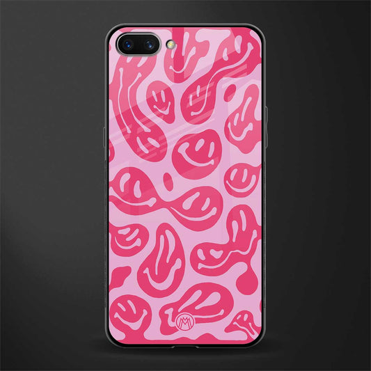 acid smiles bubblegum pink edition glass case for oppo a3s image