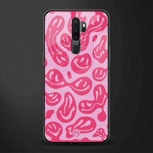 acid smiles bubblegum pink edition glass case for oppo a5 2020 image