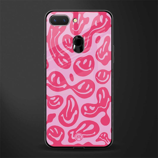 acid smiles bubblegum pink edition glass case for oppo a5 image