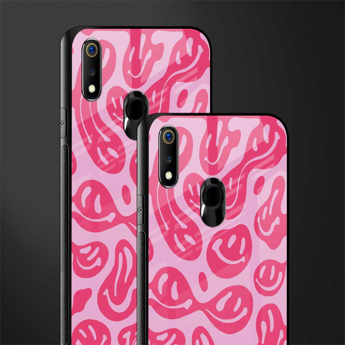 acid smiles bubblegum pink edition glass case for realme 3i image-2