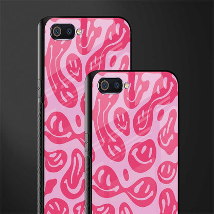 acid smiles bubblegum pink edition glass case for oppo a1k image-2
