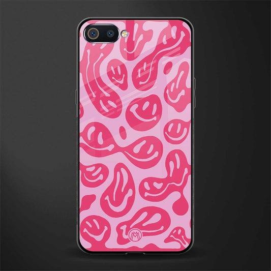 acid smiles bubblegum pink edition glass case for oppo a1k image