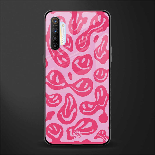 acid smiles bubblegum pink edition glass case for realme xt image