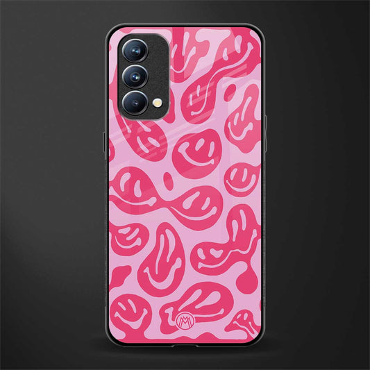 acid smiles bubblegum pink edition glass case for oppo f19 image