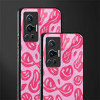 acid smiles bubblegum pink edition glass case for vivo x70 pro image-2