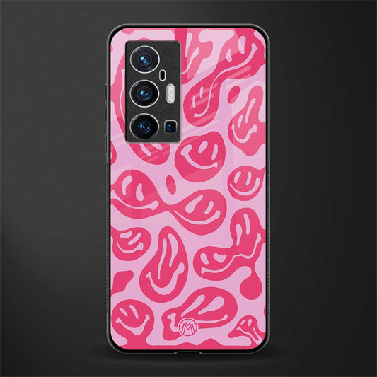 acid smiles bubblegum pink edition glass case for vivo x70 pro plus image