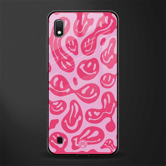 acid smiles bubblegum pink edition glass case for samsung galaxy a10 image