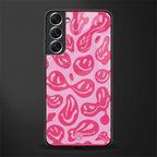 acid smiles bubblegum pink edition glass case for samsung galaxy s21 fe 5g image