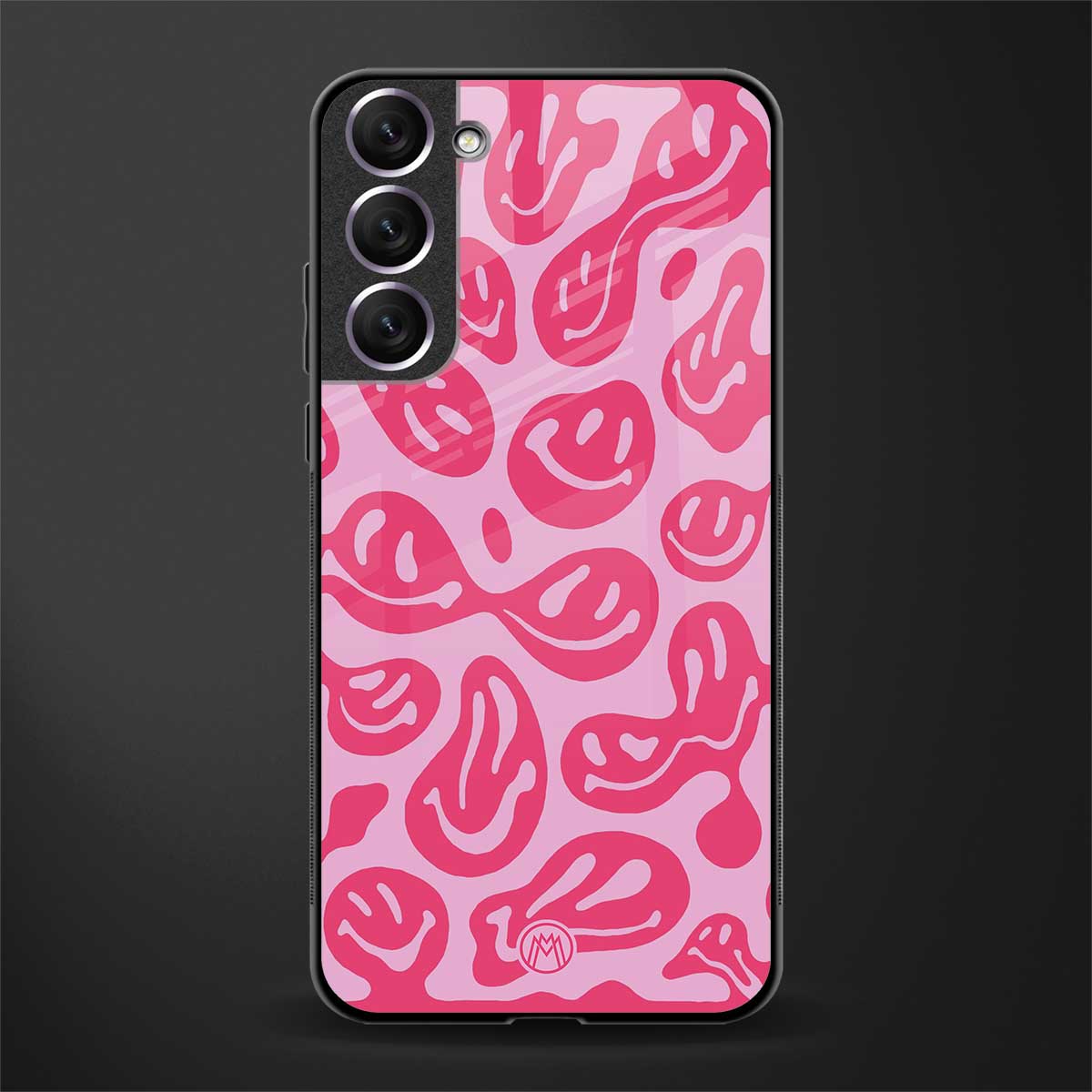 acid smiles bubblegum pink edition glass case for samsung galaxy s21 fe 5g image