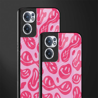 acid smiles bubblegum pink edition glass case for oneplus nord ce 2 5g image-2