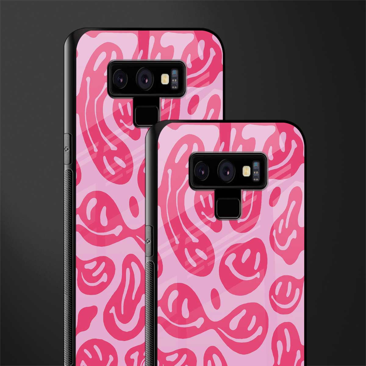 acid smiles bubblegum pink edition glass case for samsung galaxy note 9 image-2