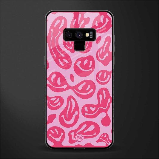 acid smiles bubblegum pink edition glass case for samsung galaxy note 9 image