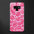 acid smiles bubblegum pink edition glass case for samsung galaxy note 9 image