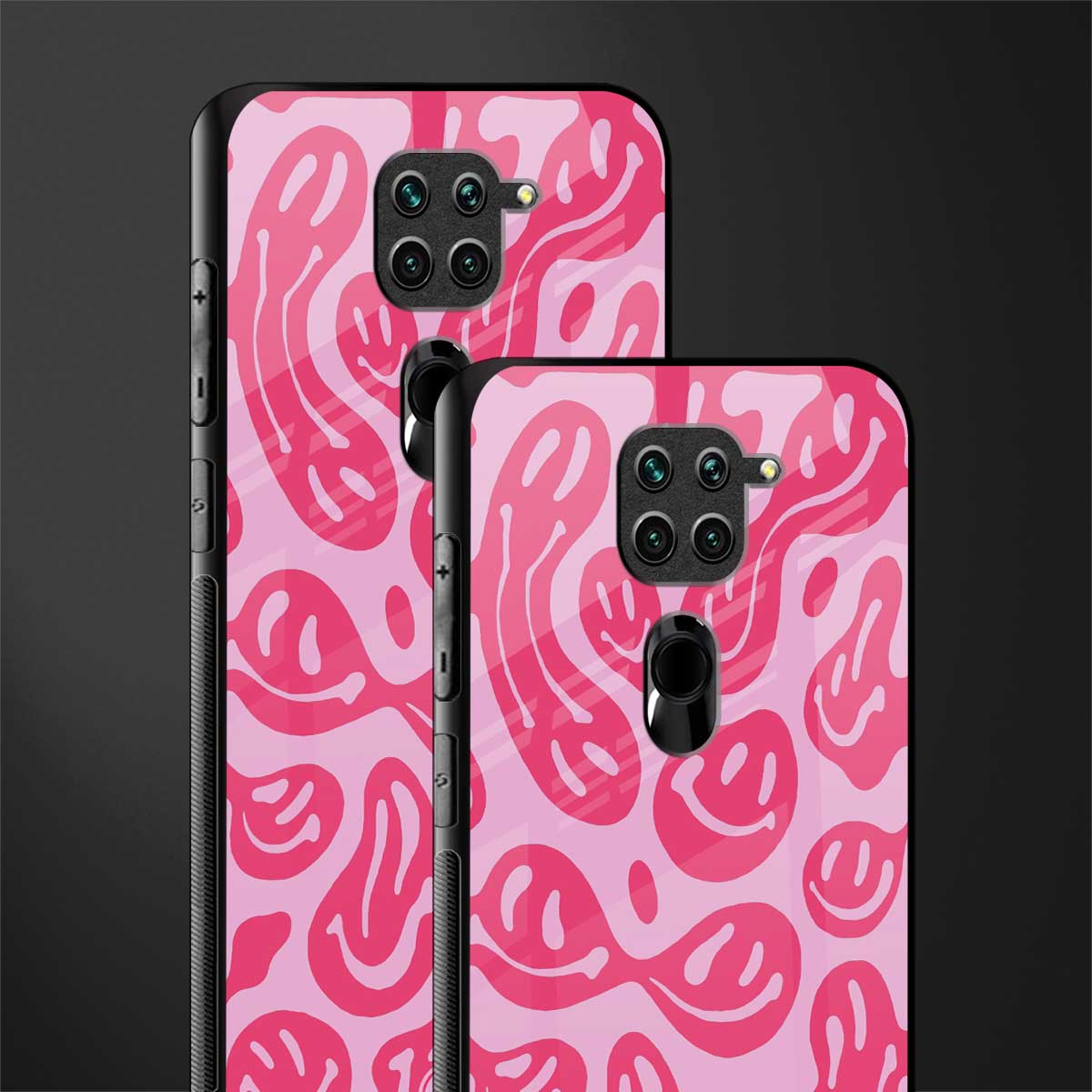 acid smiles bubblegum pink edition glass case for redmi note 9 image-2