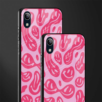 acid smiles bubblegum pink edition glass case for vivo y90 image-2