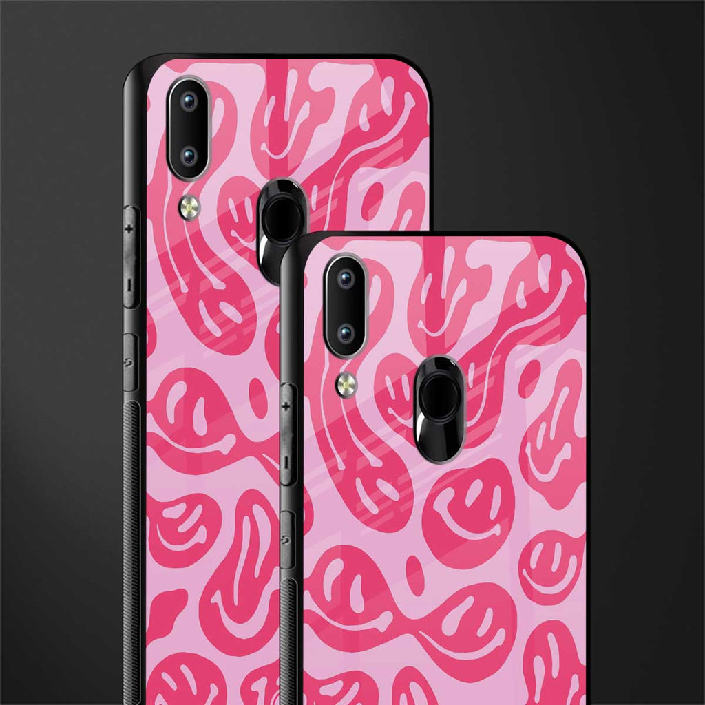 acid smiles bubblegum pink edition glass case for vivo y95 image-2