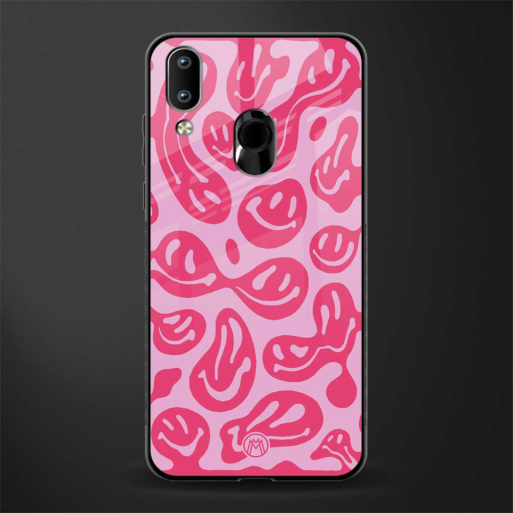acid smiles bubblegum pink edition glass case for vivo y91 image