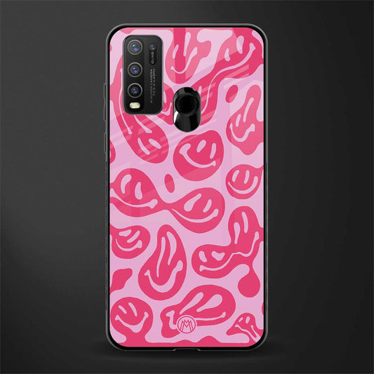 acid smiles bubblegum pink edition glass case for vivo y50 image