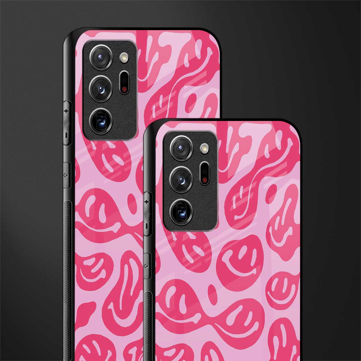 acid smiles bubblegum pink edition glass case for samsung galaxy note 20 ultra 5g image-2
