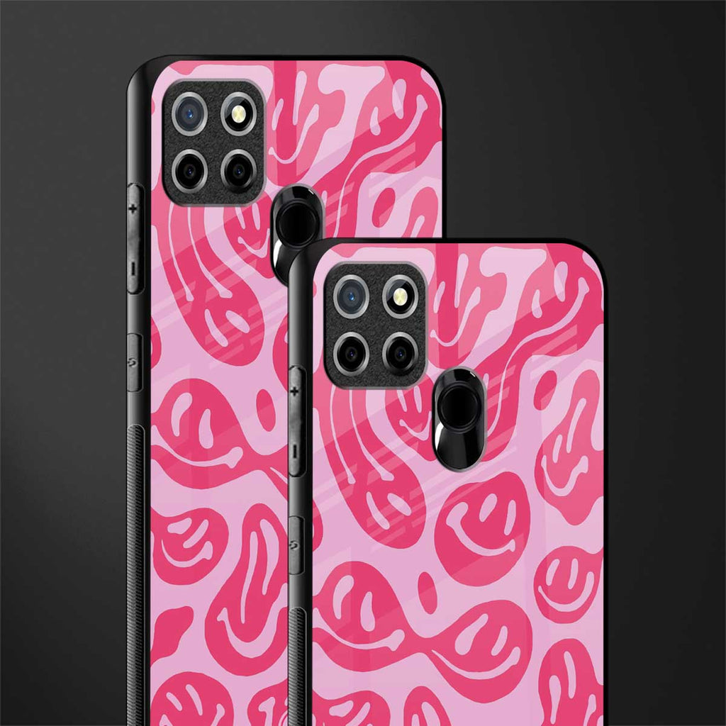 acid smiles bubblegum pink edition glass case for realme narzo 30a image-2