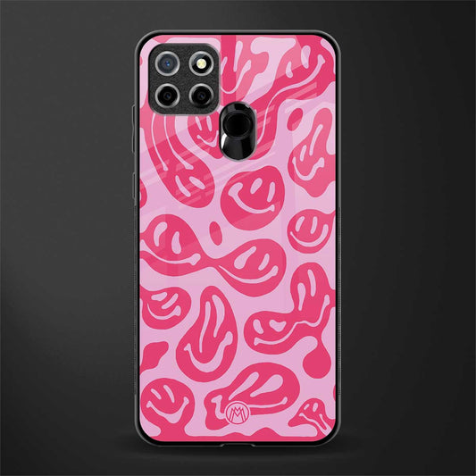 acid smiles bubblegum pink edition glass case for realme narzo 20 image