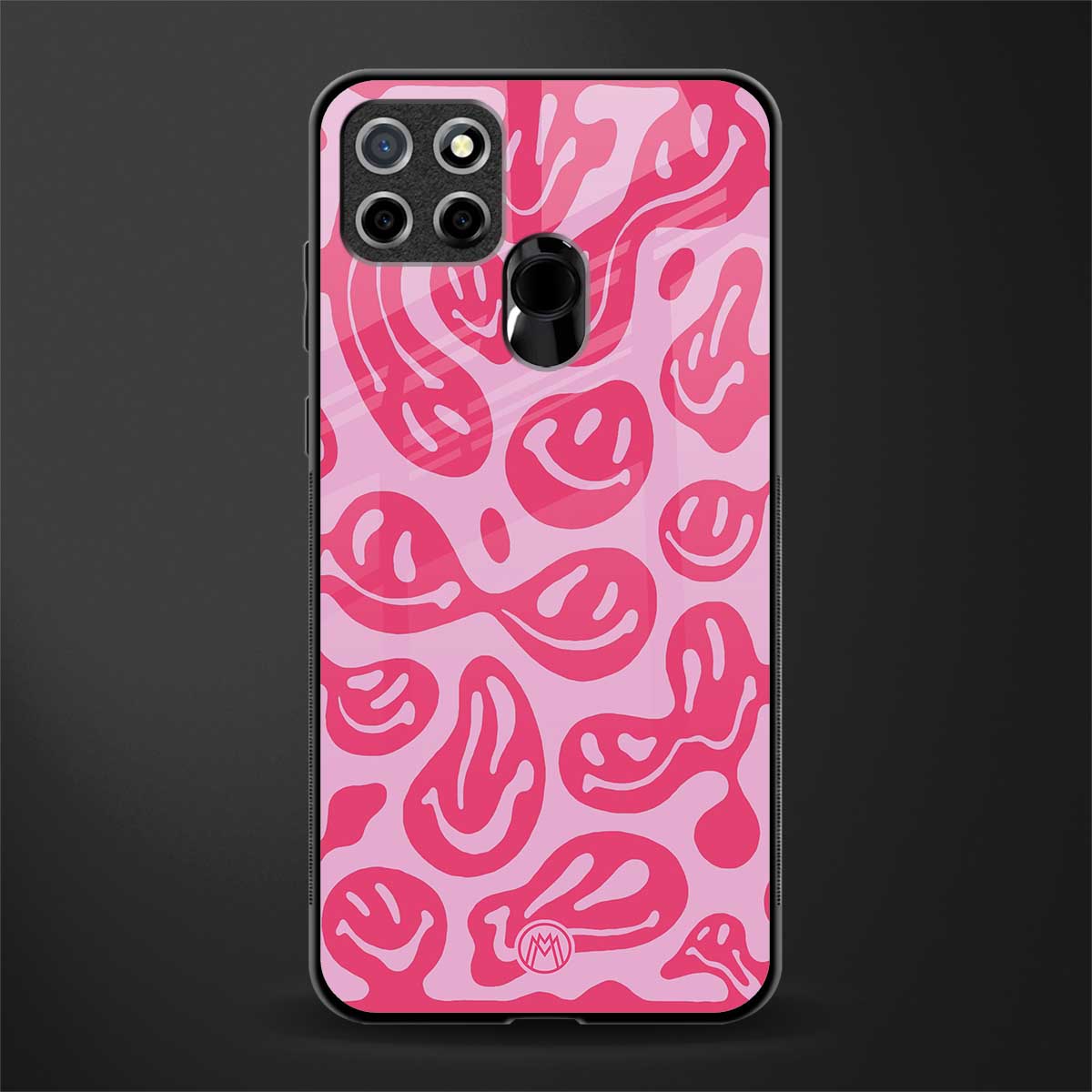 acid smiles bubblegum pink edition glass case for realme narzo 20 image