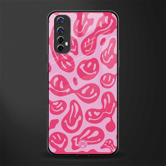 acid smiles bubblegum pink edition glass case for realme 7 image