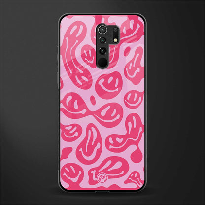 acid smiles bubblegum pink edition glass case for poco m2 image