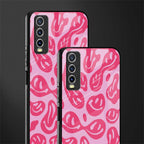 acid smiles bubblegum pink edition glass case for vivo y12s image-2