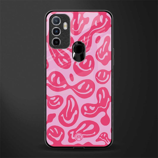acid smiles bubblegum pink edition glass case for oppo a53 image