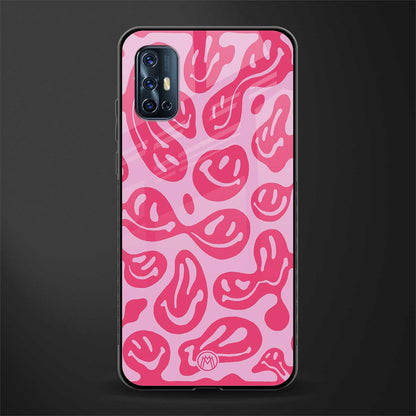 acid smiles bubblegum pink edition glass case for vivo v17 image