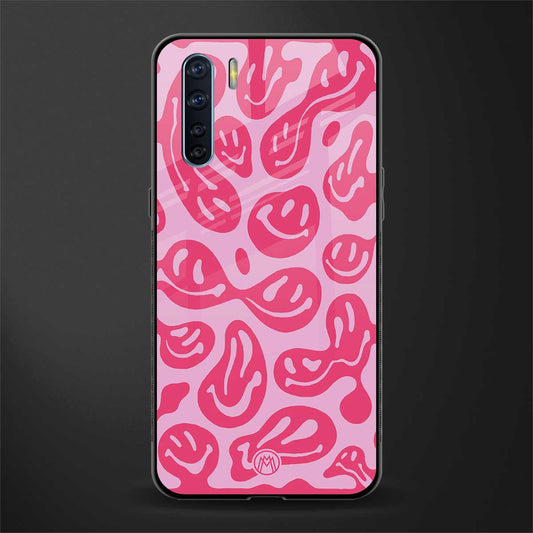 acid smiles bubblegum pink edition glass case for oppo f15 image